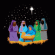 Nativity Scene Color Glass Gobo